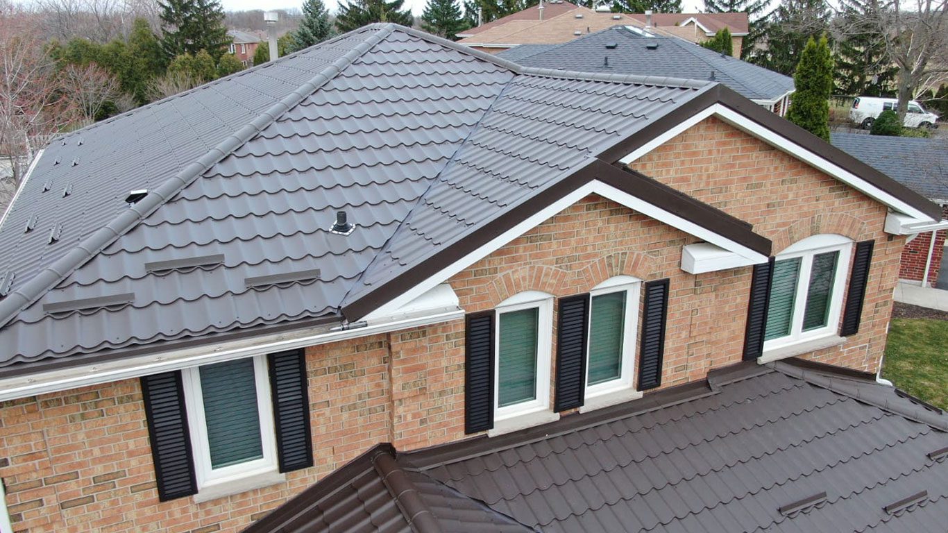 brown steel tile roof mississauga